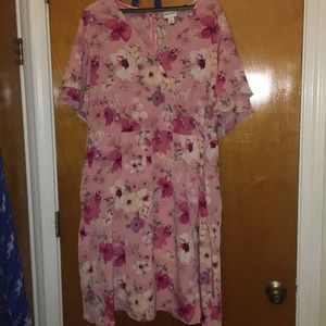 Pretty pink floral dress 2x